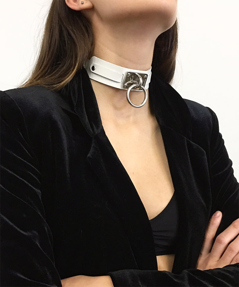 white neck choker