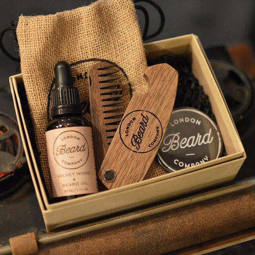 Beard Care Package With Wooden Comb - Gift Set