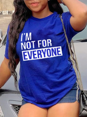 LW Round Neck Letter Print T-shirt women's summer T-shirts Short - Secrets TKW