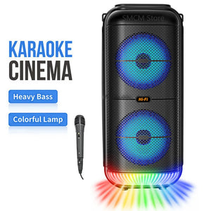 Peak Power 1200W Super Large Outdoor Bluetooth Speaker 6 Inch Double Horn Subwoofer Portable Wireless Column Bass Sound with Mic - Power Packed Store