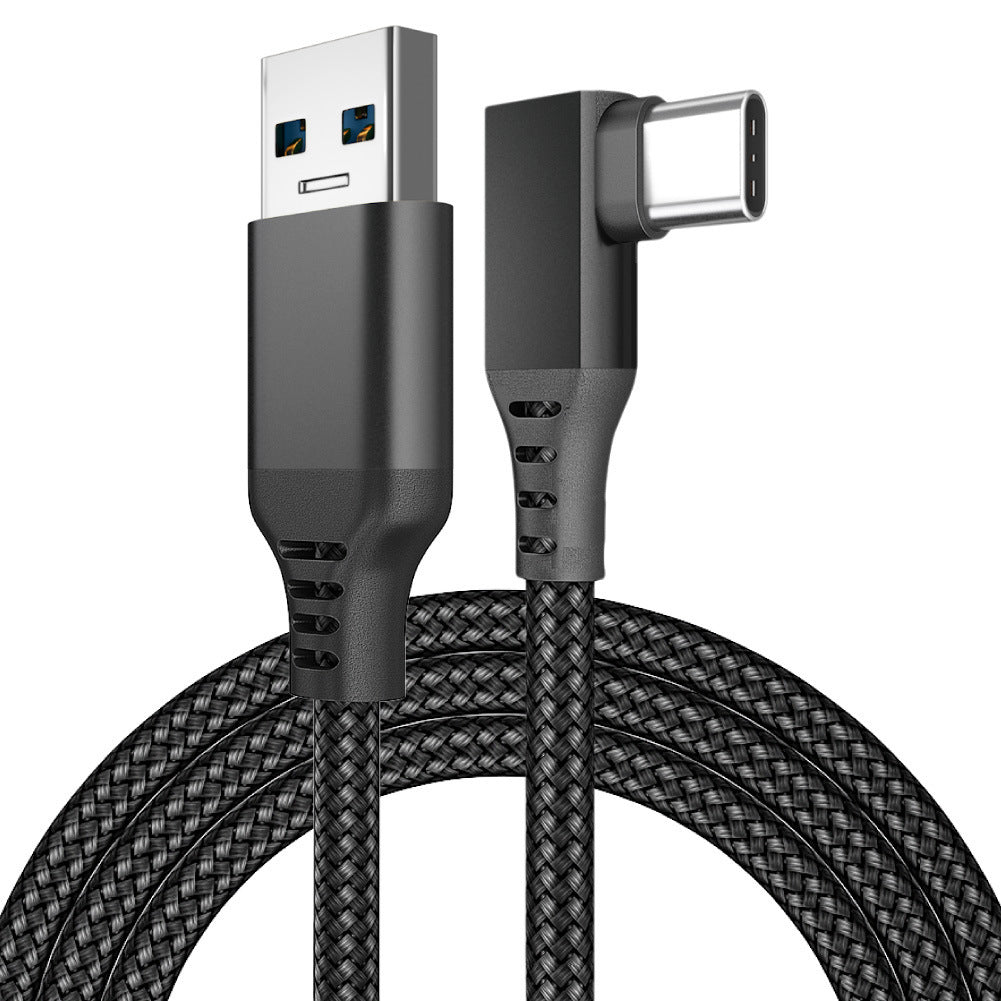 USB till USB-C Höghastighetskabel Vinklad USB-C Oculus Quest 2 5M