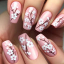 24pcs/Set Plum Blossom Press-On Nails