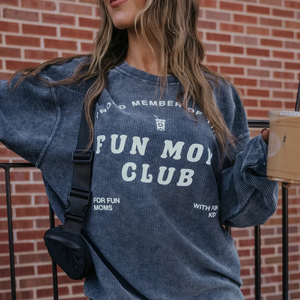 Fun Mom Club Corded Sweatshirt - Summer Sunday