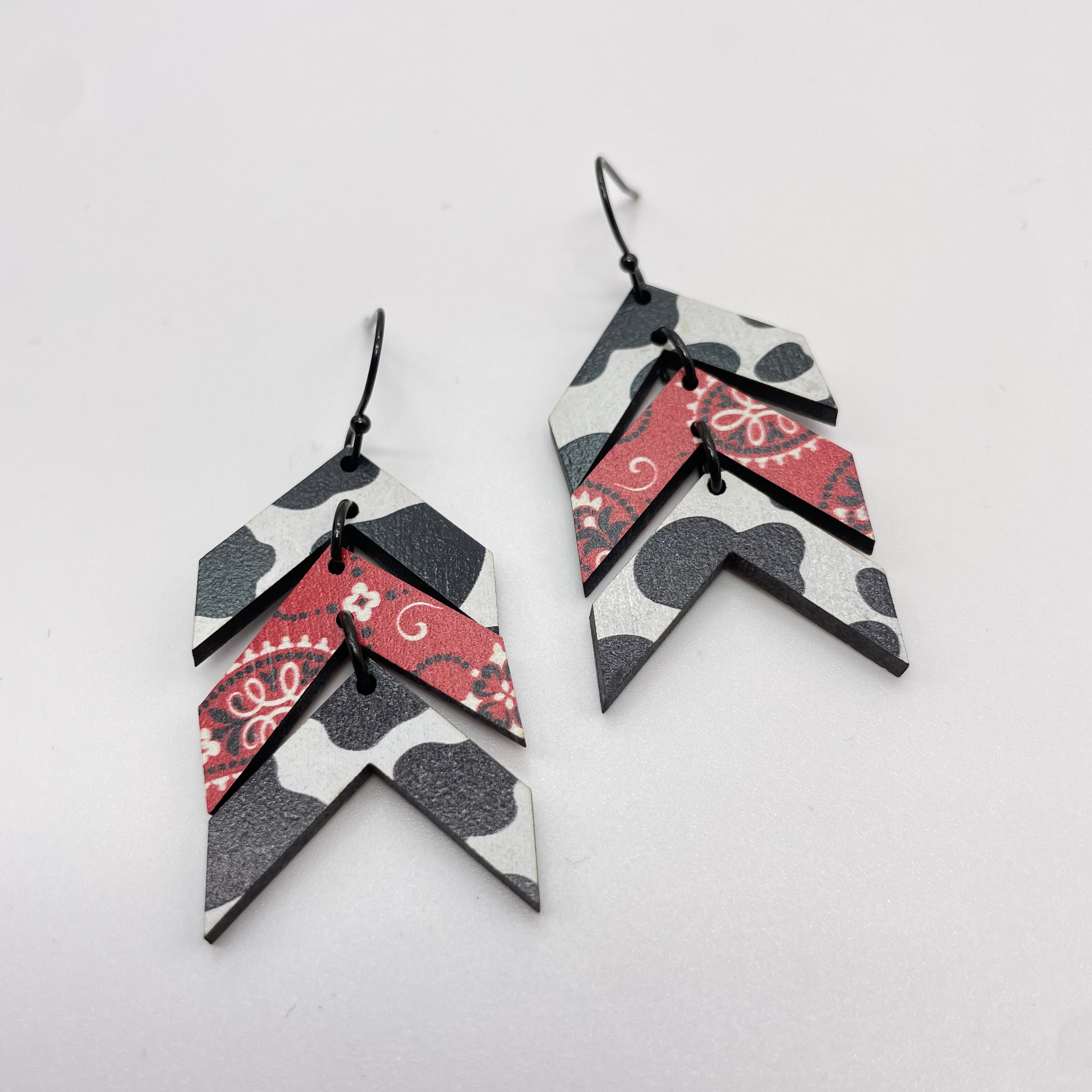 Cowboy Chevron Drop Dangle Earrings