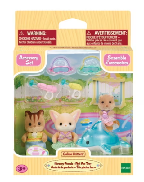 Calico Critters Pool Fun Trio
