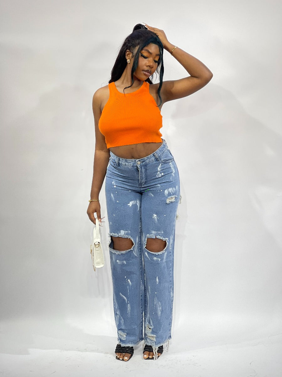 KNEE LENGTH DISTRESS DENIM – PayPorte