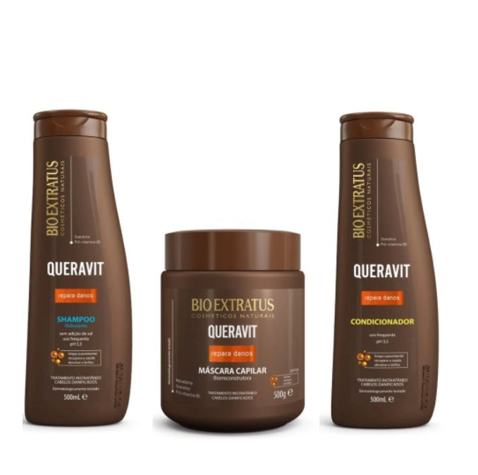 Shitake Plus Hair Revitalizing Nourishing Reconstruction Kit 4 Itens - Bio  Extratus