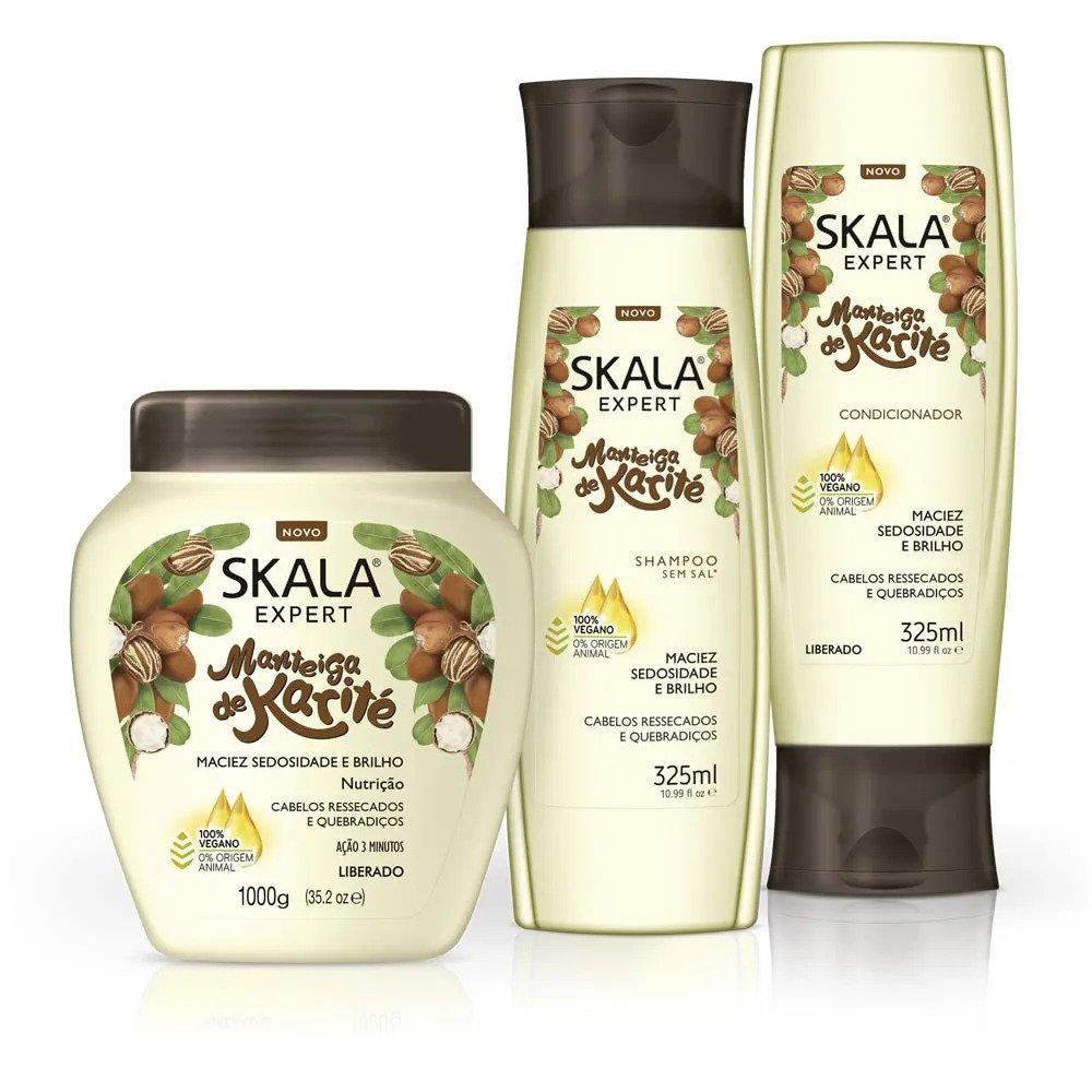 Skala Expert Babosa Aloe Vera Curly Hair Hydration Shine Vegan Kit 3 P