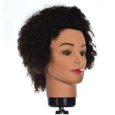 Annie Hairkins Series Mannequin Head Permed 14In Wendy 100% Human