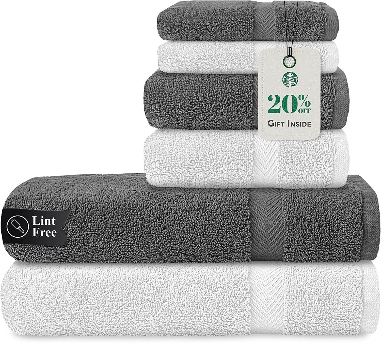 ClearloveWL Bath towel, 3Pieces Set Grey Cotton Towel Set For Men Towel 2pc  Face Washcloth Hand Towel 1pc Bath Towel Camping Shower Towels Bathroom