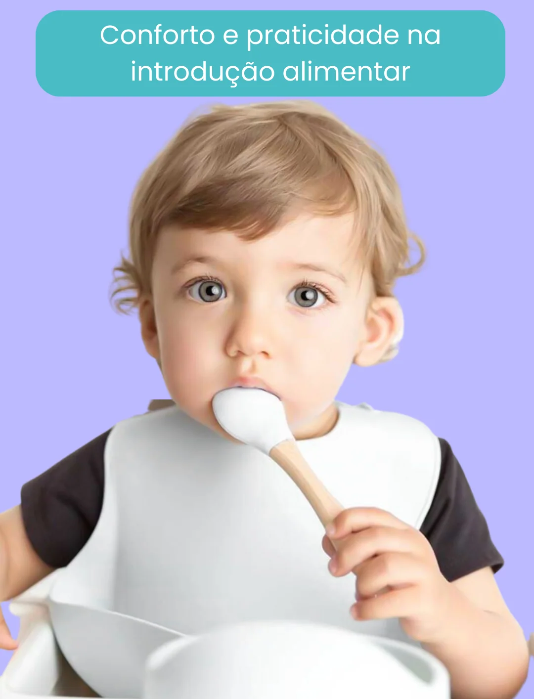 Kit Introdução Alimentar Silicone 9 Peças NutriBaby | Livre de BPA