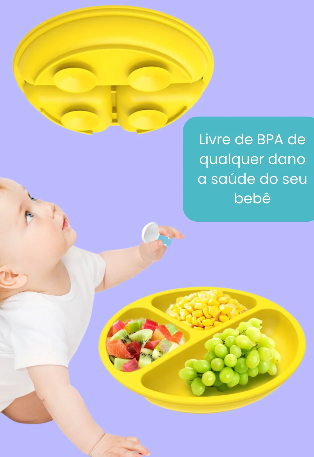 Kit Introdução Alimentar Silicone 9 Peças NutriBaby | Livre de BPA