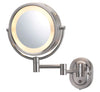 Jerdon 5x/1x Reversible Hardwired Makeup Mirror- 4 Finishes