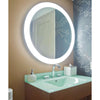 Electric Mirror Trinity LED Round Backlit Mirror has a Sleek Lighted Border and Wall Glow