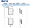 Aamsco Fractal Backlit LED Mirror with Beveled Matte Border - 2 Sizes