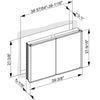 Keuco Royal Match Mirrored LED Bathroom Cabinet, Flex Storage