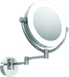 Apparently frameless, the Charm Hardwired mirror is 5x/1x reversible, lighted both sides.Sleek looking!