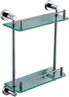 Alfi brand Double Glass Shower Shelf - Polished Chrome