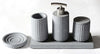 ALFI brand ABCO1001 5-Piece Solid Concrete Gray Matte Bathroom Accessory Set