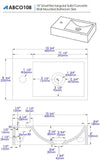 ALFI brand ABCO108 16" Small Rectangular Solid Concrete Wall-Mounted Bathroom Sink