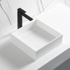 ALFI brand Above-Mount Square Resin Sink - Matte White