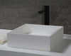 ALFI brand Above-Mount Square Resin Sink - Matte White