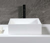 ALFI brand Above-Mount Square Resin Sink - Matte White