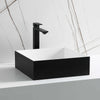 ALFI brand Above-Mount Square Resin Sink - Matte Black/Matte White