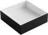 ALFI brand Above-Mount Square Resin Sink - Matte Black/Matte White