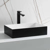 ALFI brand Above-Mount Rectangular Resin Sink - Matte Black/Matte White