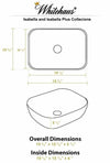 Whitehaus Isabella Plus Collection Embossed Above-Mount Bathroom Sinks - 7 Finishes