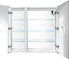 Krugg Reflections Svange Square LED Medicine Cabinet with Defogger - 2 Sizes