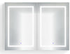 Krugg Reflections Svange Double LED Center Open Medicine Cabinet with Defogger - 2 Sizes