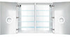 Krugg Reflections Svange Double LED Center Open Medicine Cabinet with Defogger - 2 Sizes