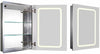 Whitehaus Medicinehaus Recessed 1-Door Mirrored Double-LED Medicine Cabinet