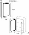 Whitehaus Medicinehaus Recessed 1-Door Mirrored Double-LED Medicine Cabinet