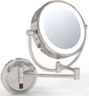 Kimball & Young 3,500k/5,500k Hardwired LED 5x/1x Makeup Mirror, Polished Nickel