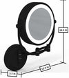 Kimball & Young 3,500k/5,500k Hardwired LED 5x/1x Makeup Mirror, Matte Black