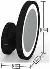 Kimball & Young Hardwired 1-Sided 2-Color LED 5x Make Up Mirror, Matte Black + 4 Finishes