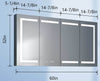 Mirror Luxe 60" Mirrored LED Full-Featured 4-Door Medicine Cabinet
