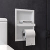 Alfi brand Stainless Steel Toilet Paper Holder & Niche, 2 Blacks or White