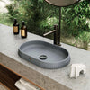 Konkretus Custom Made PAPUA 02 Concrete Oval Drop-In Bathroom Sink in 15 Colors