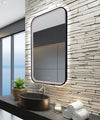 Electric Mirror Eminence LED Bathroom Mirror with Task Lighting and Wall Glow