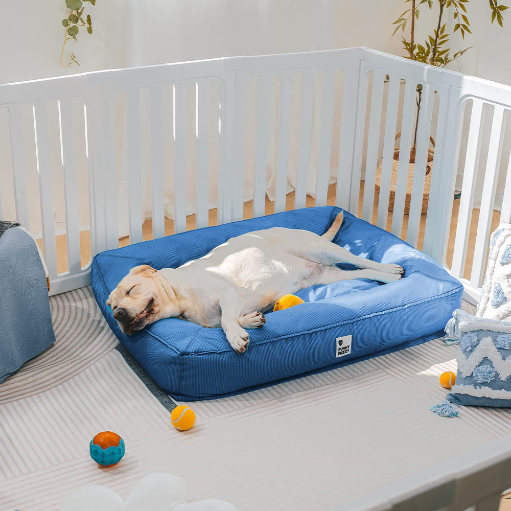 Cama Ortopédica Impermeável PawShield™ com Suporte Envolvente e Borda Elevada para Cães Grandes 12