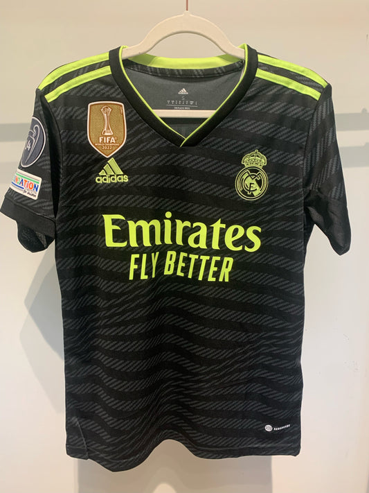 Karim Benzema models new $180 Real Madrid home jersey for 2022/23