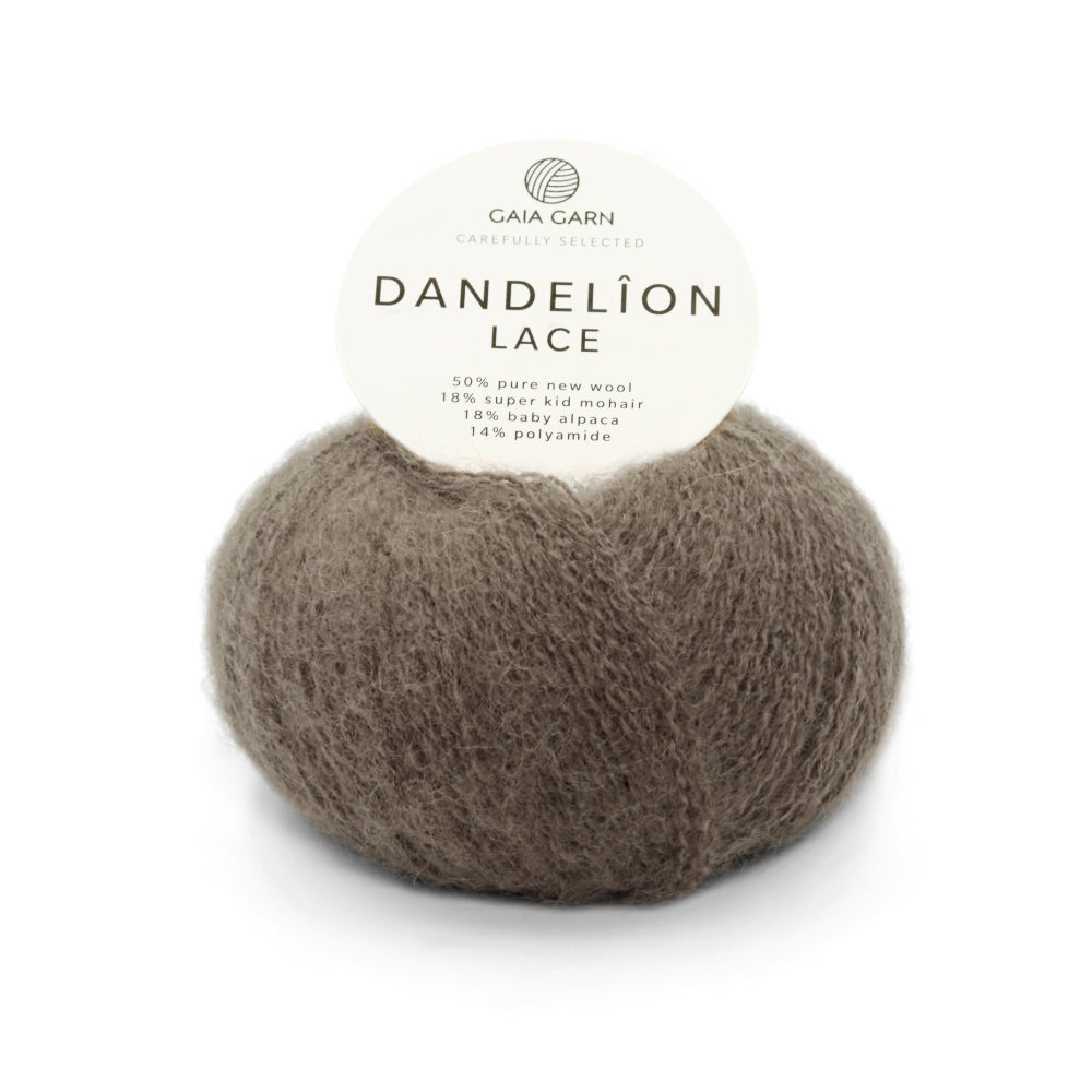 Se Dandelion Lace - Velvet Truffle (319) hos Gaia Garn ApS