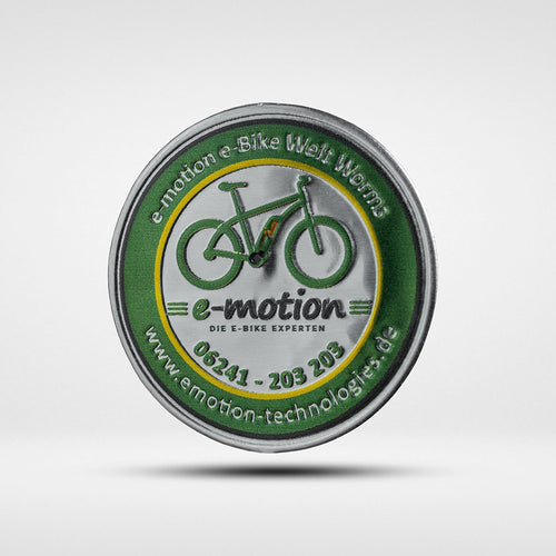 Colored printed metal label aluminium sticker bike 