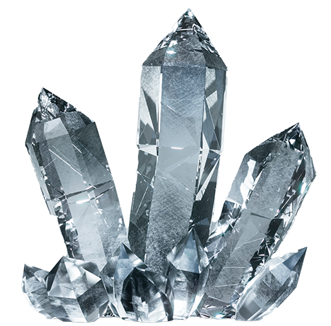 Quarzkristalle bestehen aus Siliziumdioxid