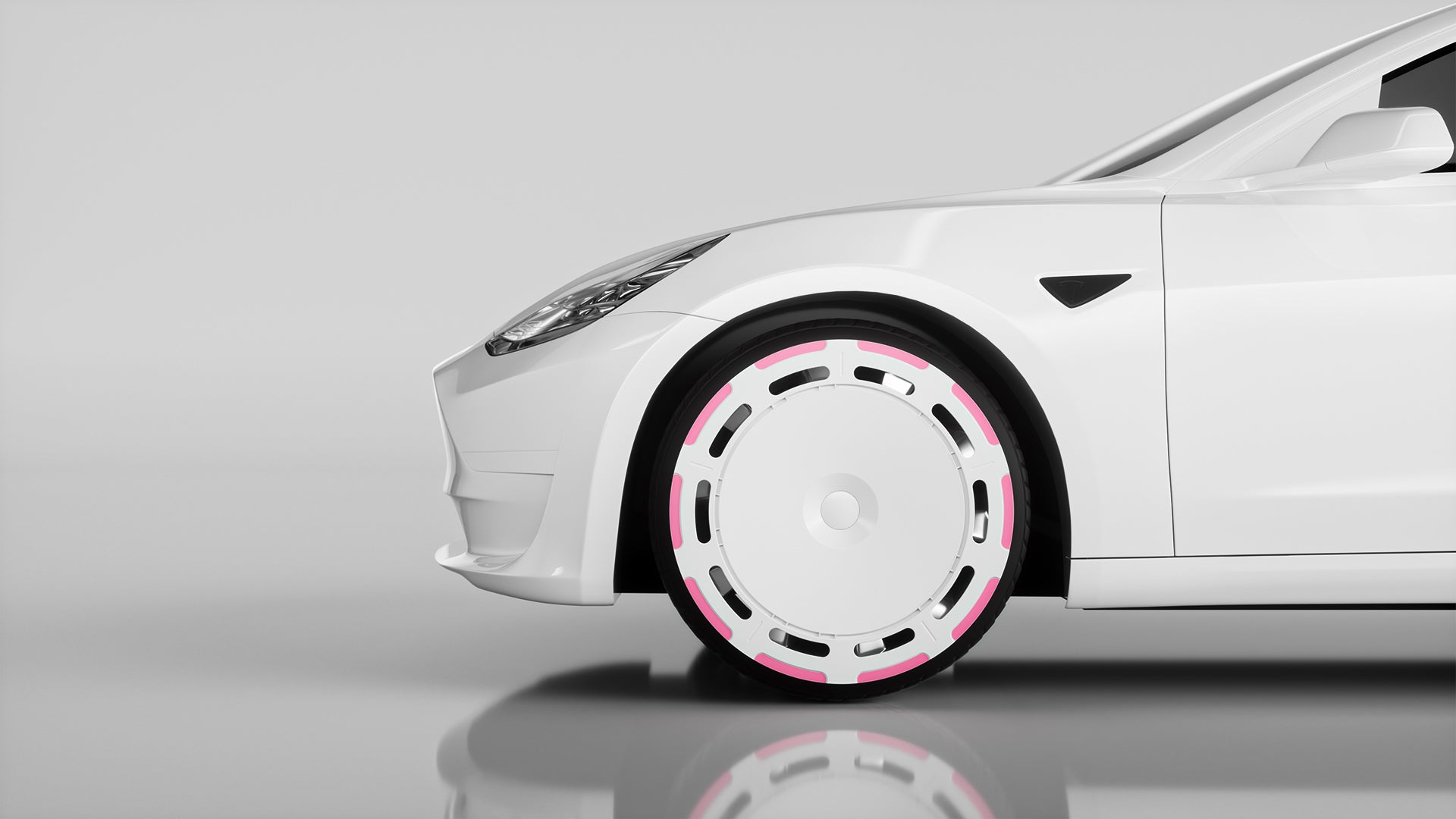Airio Design Black & white Aerodisc wheel cover for Tesla Model 3 hubc –  AIRIO DESIGN