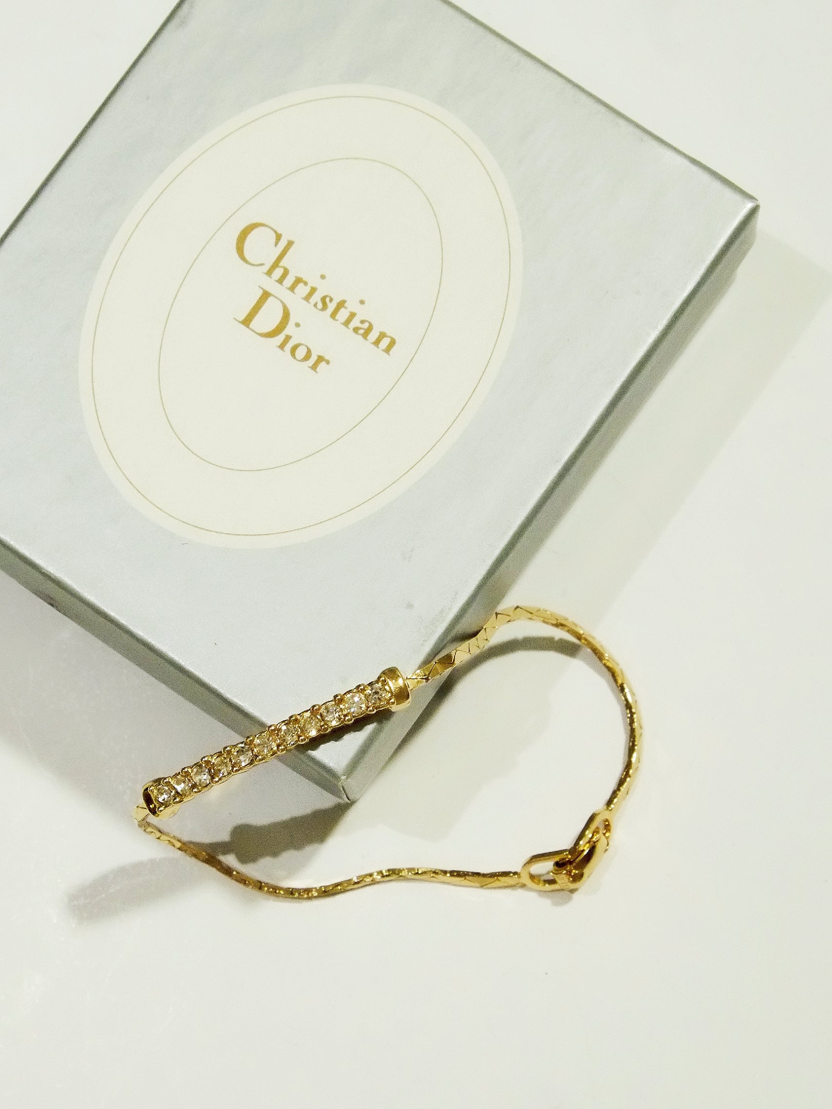 Vintage Christian Dior Gold Tone Necklace and Bracelet Set